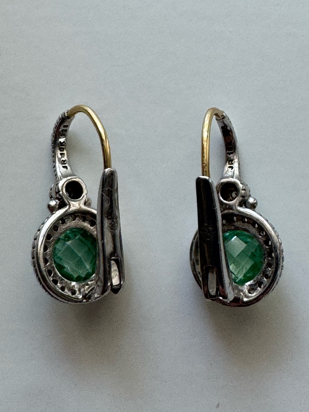 Judith Ripka Sterling Silver 18K Halo Drop Earrings - Picture 9 of 11